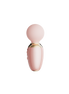 ZALO Ava Smart Wand Massager sakura roze, zijaanzicht, compacte wand met ronde massagekop, studio foto