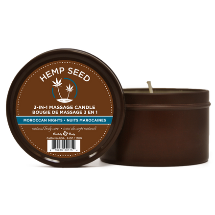 Earthly Body Massage Kerze Marokkanische Nächte 170g | Luxus-Hautpflege