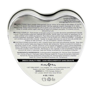 Earthly Body Aardbei Massagekaars 113 gr | Eetbare warme olie