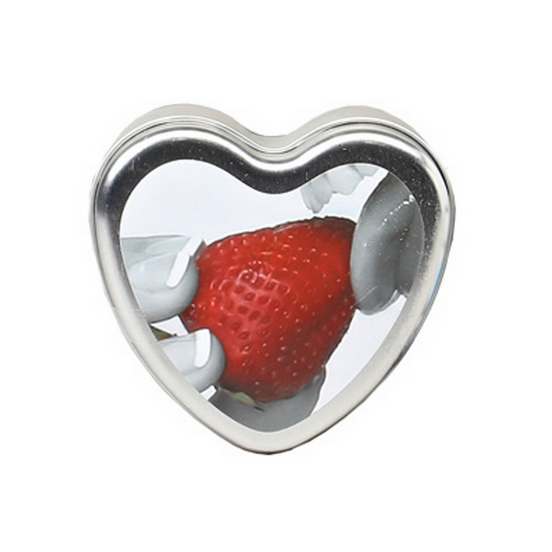 Earthly Body Strawberry Massage Candle 113g | Edible Warm Oil