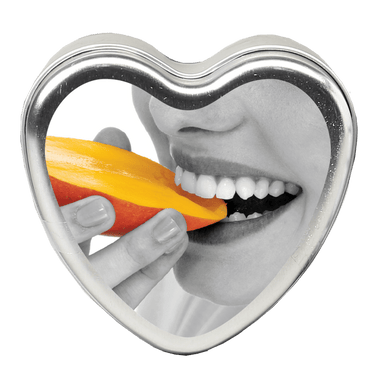 Earthly Body Mango Massagekerze 113 gr | Essbare Herzform