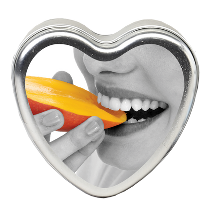 Earthly Body Mango Massagekerze 113 gr | Essbare Herzform