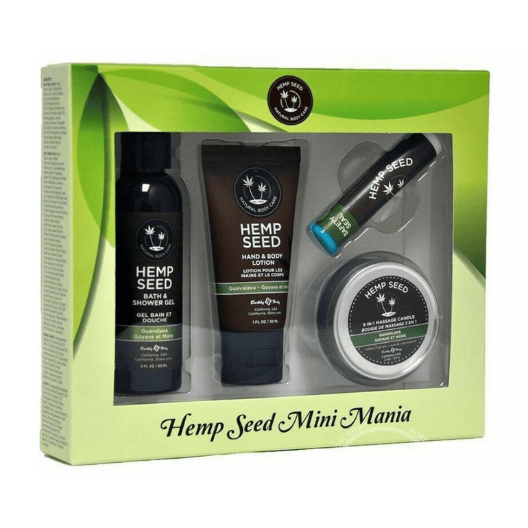 Earthly Body Hemp Seed Mini Mania Travel Set Guavalava | Huidverzorging in reisformaat