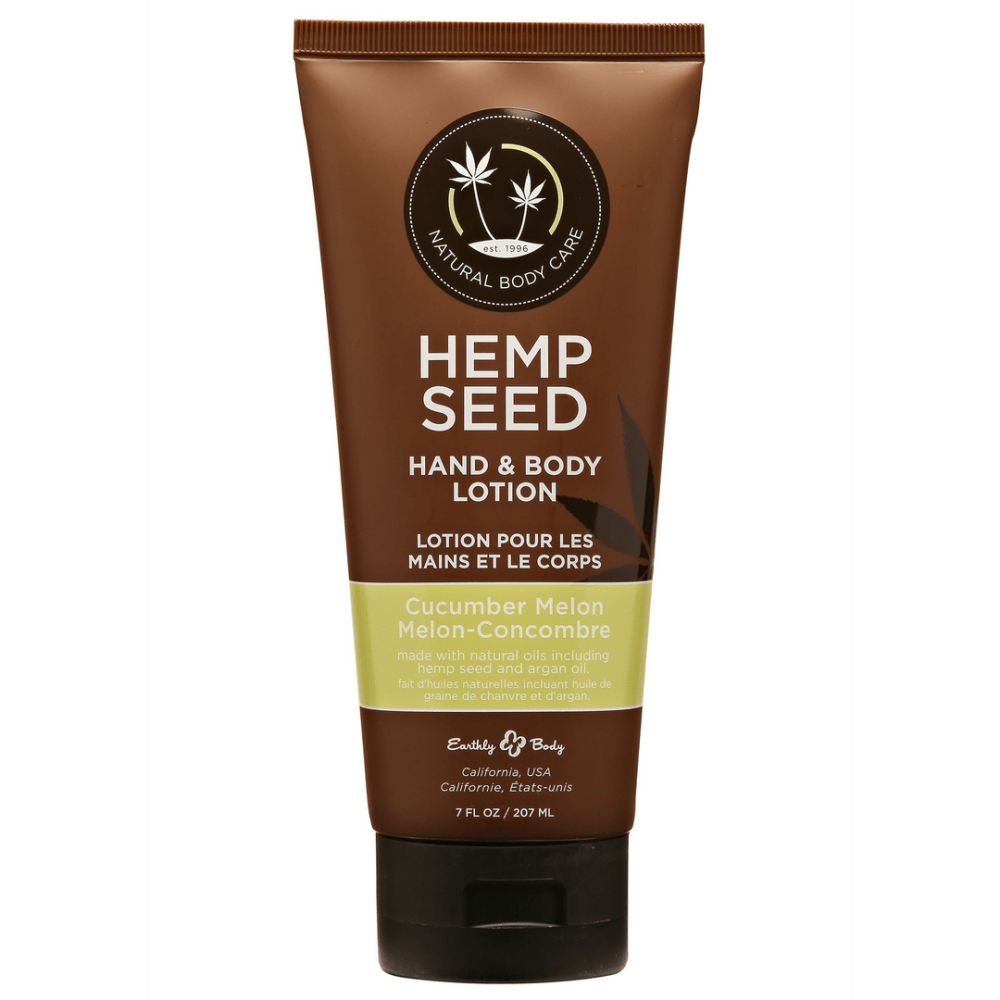 Earthly Body Cucumber Melon hand en body lotion 207 ml, hydraterende lotion met frisse komkommer en meloen geur
