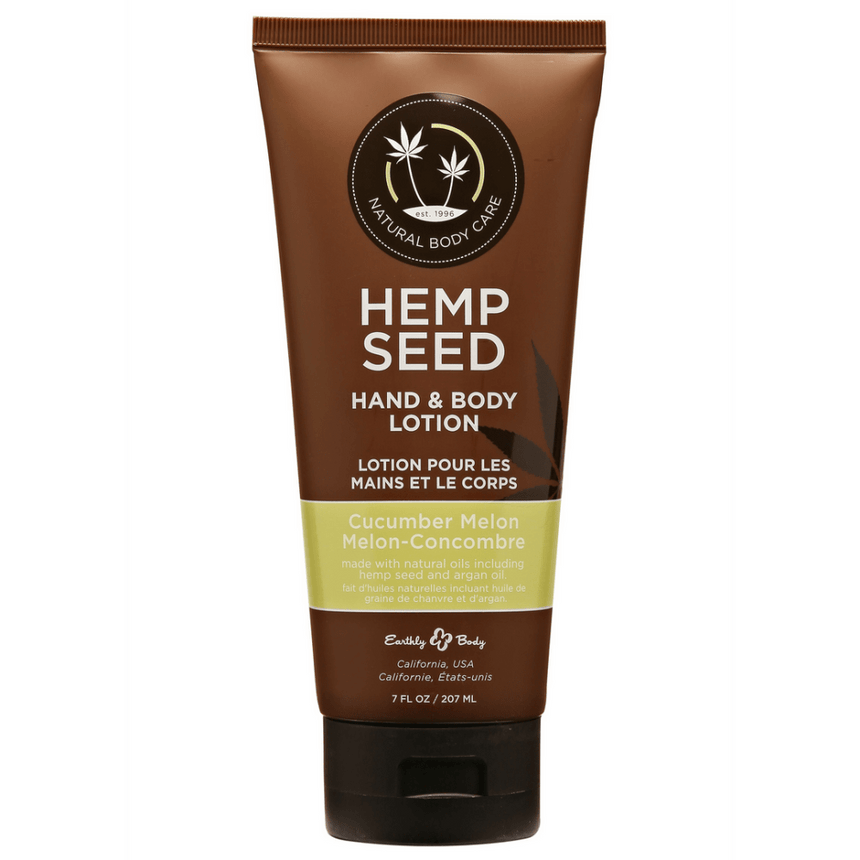 Earthly Body Cucumber Melon hand en body lotion 207 ml, hydraterende lotion met frisse komkommer en meloen geur
