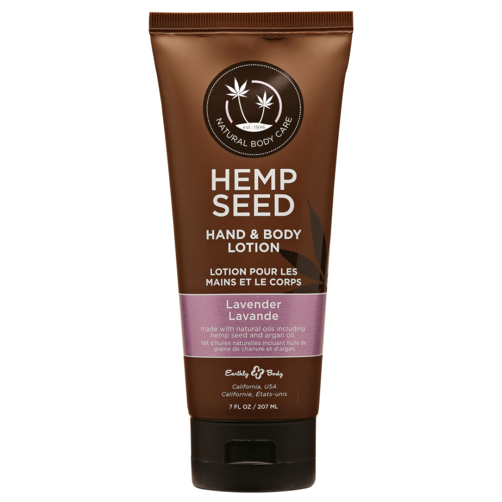 Earthly Body Lavender hand en body lotion 207 ml, verzorgende lotion met rustgevende lavendel voor zachte huid