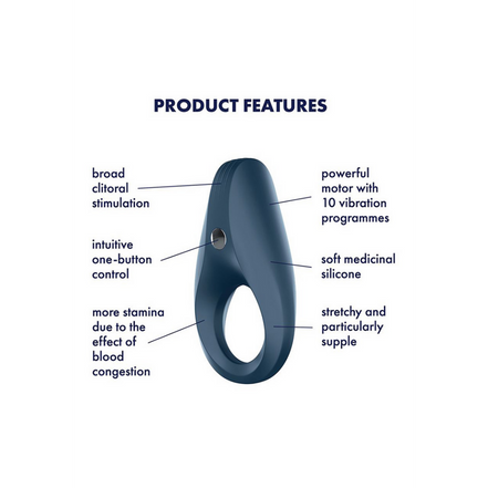 Rocket Ring – Vibrierender Penisring – Dunkelblau | Befriediger
