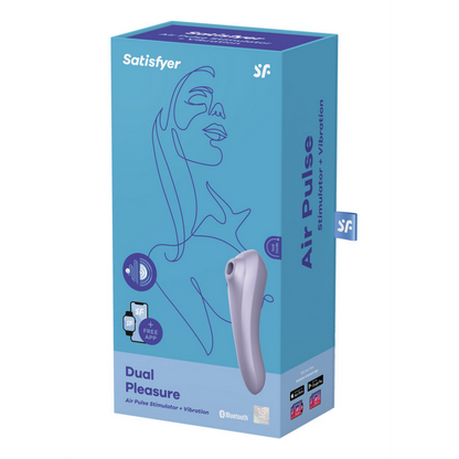 Dual Pleasure – Air Pulse Vibrator – Mauve | Befriediger