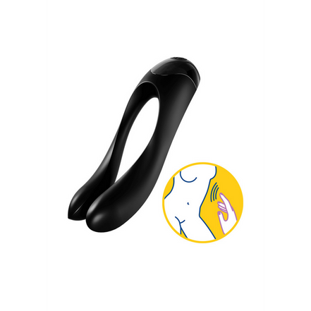 Candy Cane - Finger Vibrator for Intimate Zones - Black | Satisfyer