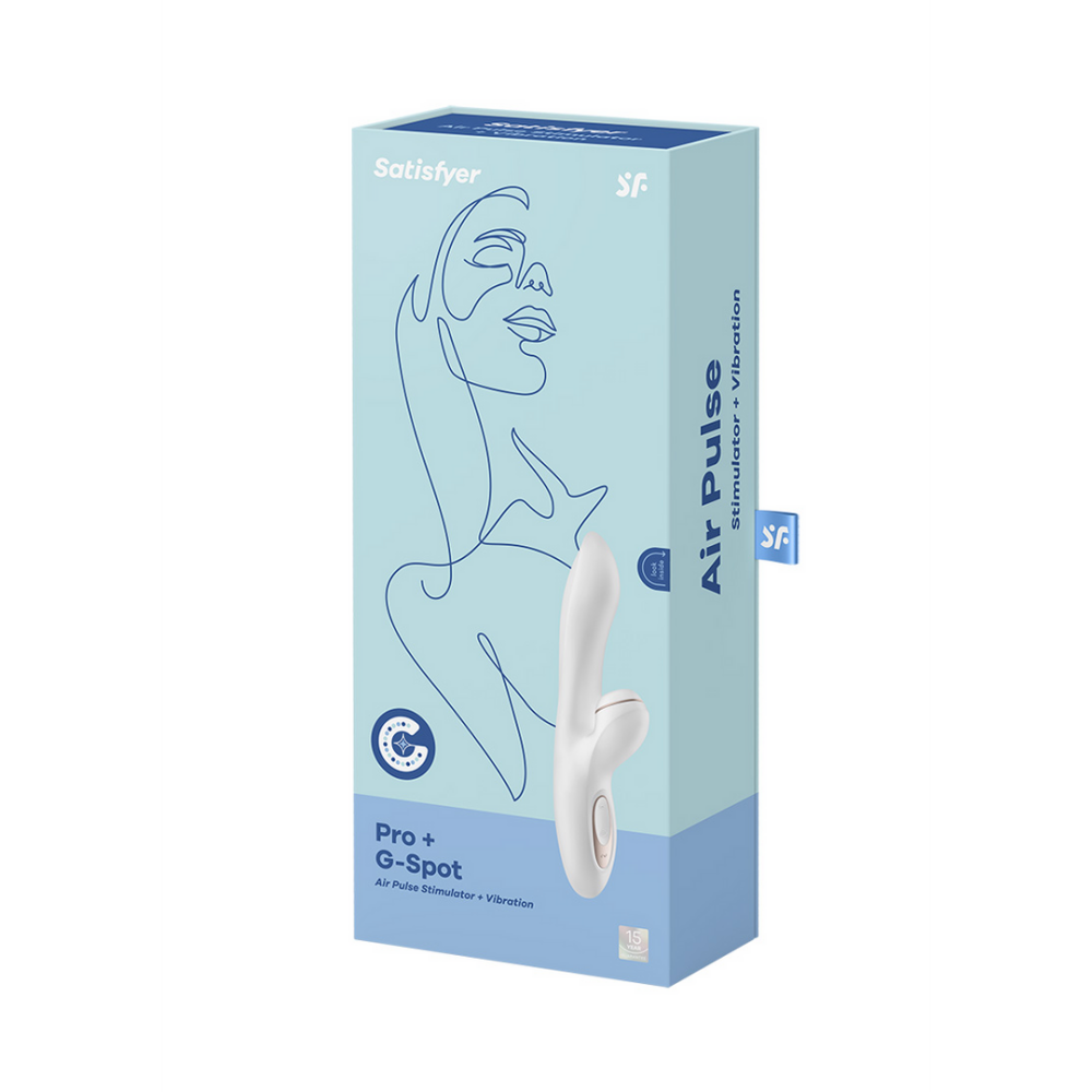 Pro Plus - G-Spot Air Pulse Stimulator and Vibration - White/Rose Gold | Satisfyer