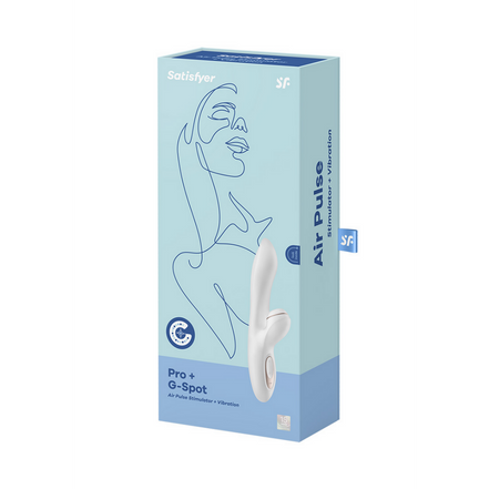 Pro Plus - G-Spot Air Pulse Stimulator and Vibration - White/Rose Gold | Satisfyer