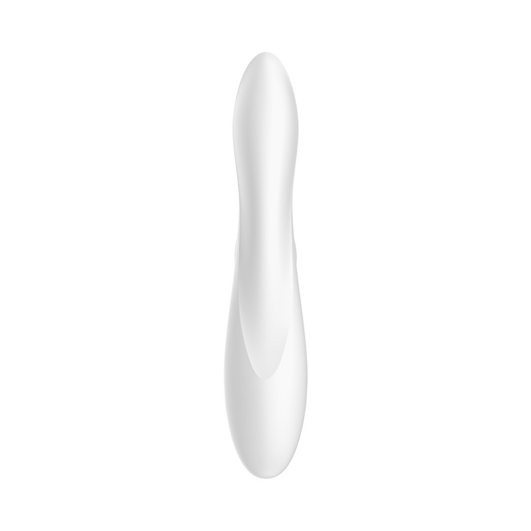 Satisfyer Pro+ G-Spot Air Pulse vibrator wit roségoud, vooraanzicht, slanke body met gebogen G-spot kop