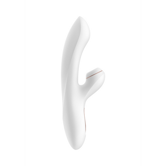 Pro Plus - G-Spot Air Pulse Stimulator and Vibration - White/Rose Gold | Satisfyer
