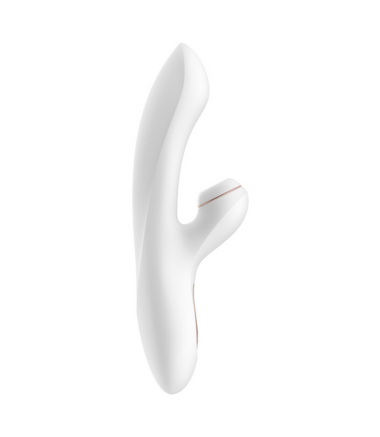 Pro Plus - G-Spot Air Pulse Stimulator and Vibration - White/Rose Gold | Satisfyer