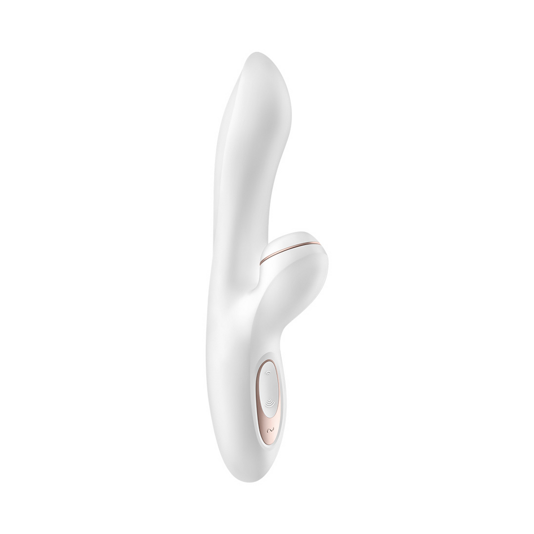Pro Plus - G-Spot Air Pulse Stimulator and Vibration - White/Rose Gold | Satisfyer