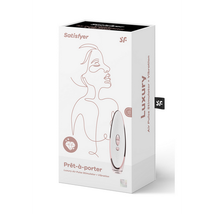 Prêt-á-Porter - Luxury Air Pulse Stimulator and Vibration - White/Rose Gold | Satisfyer