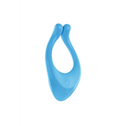 Satisfyer Endless Love multivibrator lichtblauw, draagbare oplaadvibrator, ovaal ringdesign, vooraanzicht