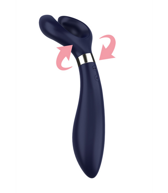 Satisfyer Endless Fun Vibrator Blue | Partner Toy with Rotating Head