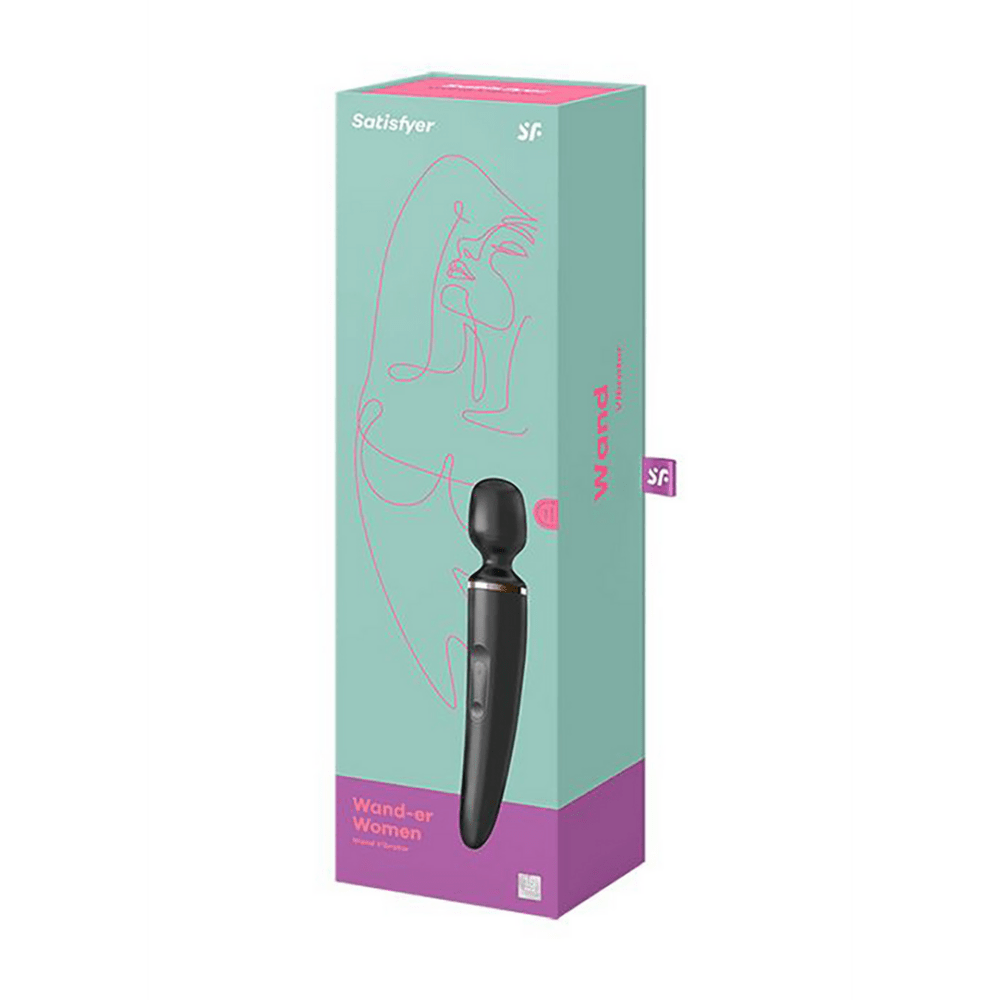 Satisfyer Wand-er Woman Wand Vibrator Zwart Goudkleurig