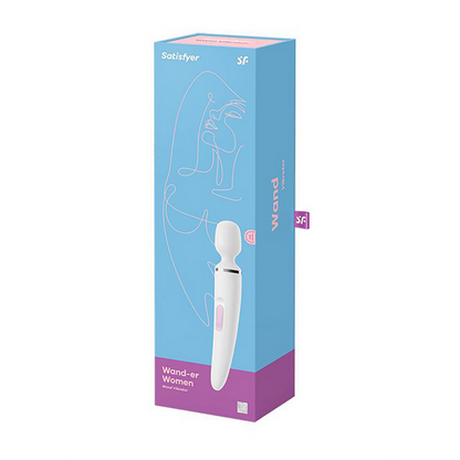 Wand-er Woman – Stabvibrator – Weiß/Chrom | Befriediger