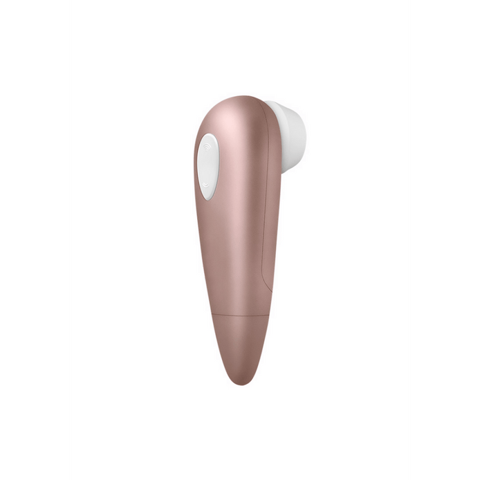 Satisfyer Number 1 Air Pulse stimulator lichtgoud, clitoris luchtpuls vibrator, productfoto schuin