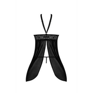 Magic Silk V-Back Babydoll met String Zwart Maat L/XL