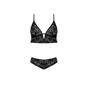 Magic Silk Exposed bralette set S/M with black lace briefs