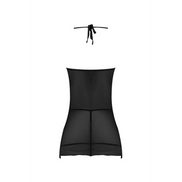 Magic Silk Nightgown G-String Set Zwart Maat S/M