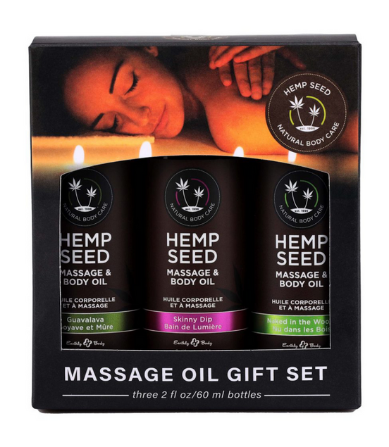 Earthly Body Massageöl Geschenkset | Trio mit natürlichen Düften