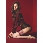 Fiore Hosiery Arabesque Stay Ups 20 Den Rood Maat M