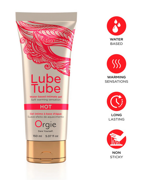 Orgie Lube Tube Hot | Gleitgel auf Wasserbasis mit Wärmeeffekt 150 ml