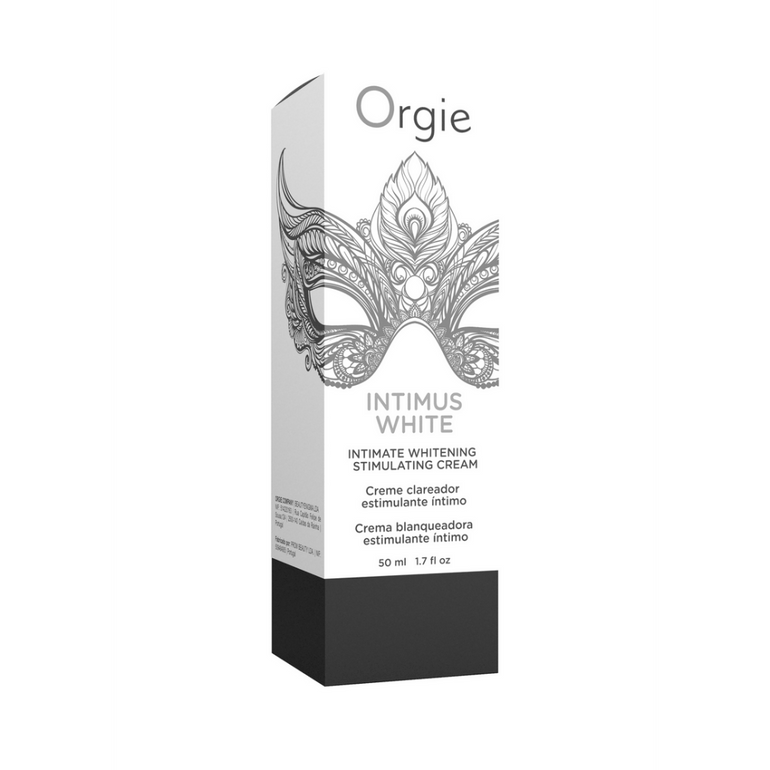 Doos en tube Orgie Intimus White Intimate Cream 50 ml verzorgende crème voor egalere teint van de intieme huid