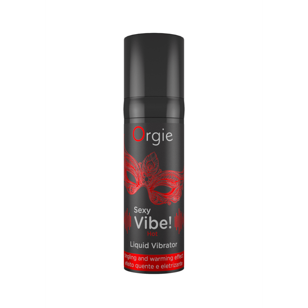 Orgie Sexy Vibe Hot flesje liquid vibrator gel met aardbei aroma warm tintelend effect voor orale en intieme stimulatie