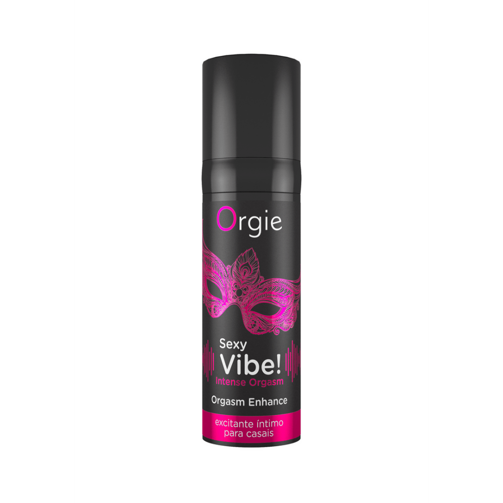 Orgie Sexy Vibe Gel flesje vloeibare vibrator voor intense sensaties roze zwart etiket