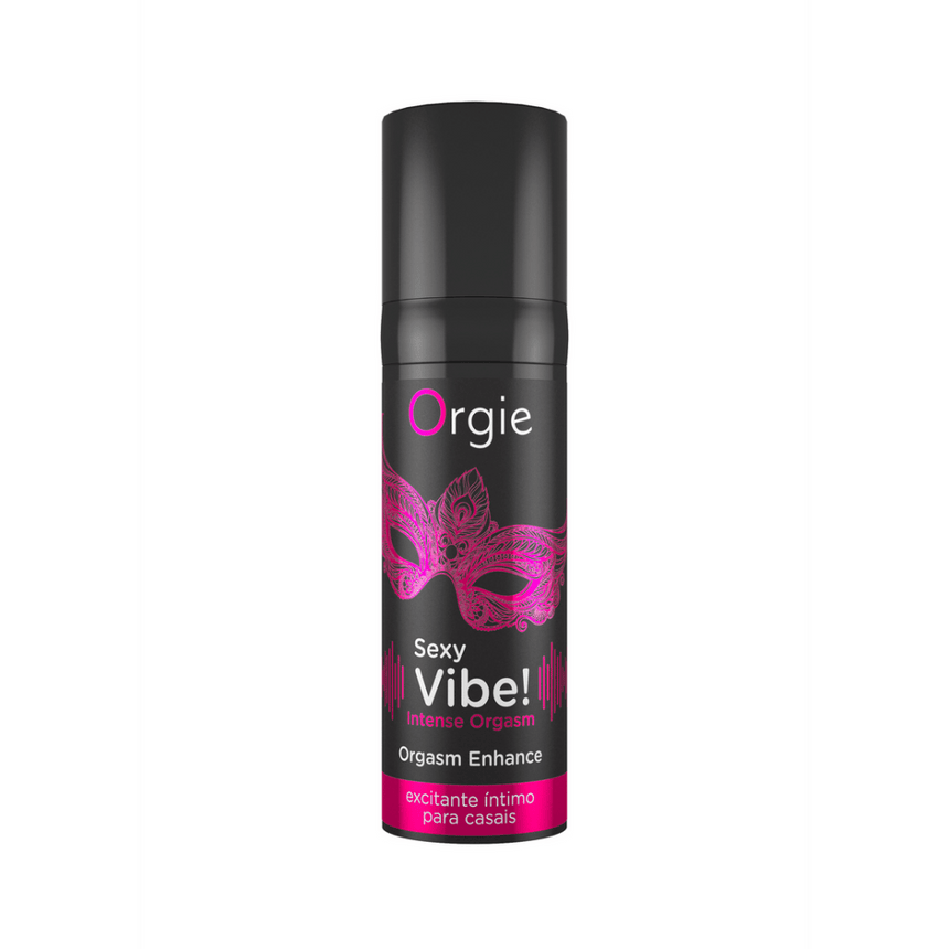 Orgie Sexy Vibe Gel flesje vloeibare vibrator voor intense sensaties roze zwart etiket