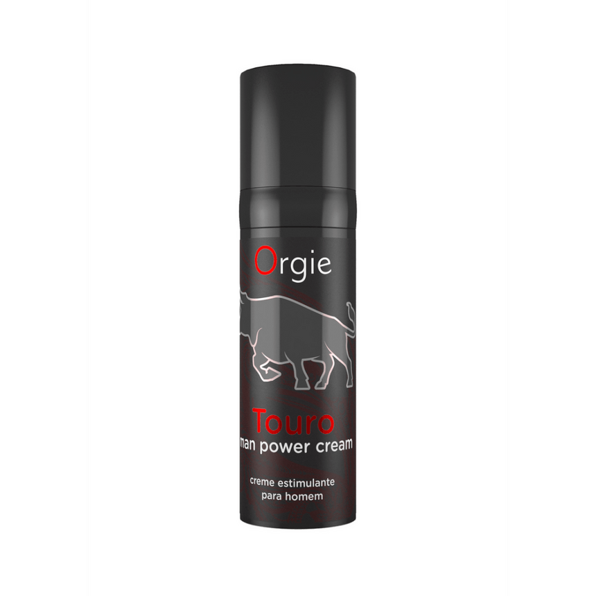 Orgie Touro erectiecrème 50 ml zwarte flacon voor mannen ondersteunt doorbloeding voor stevigere erectie