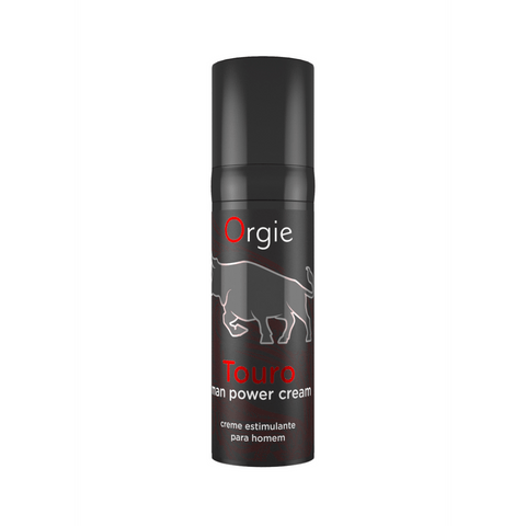 Orgie Touro erectiecrème 50 ml zwarte flacon voor mannen ondersteunt doorbloeding voor stevigere erectie