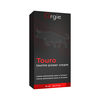 Orgie Touro erectiecrème 50 ml productdoos met tube discrete verpakking met instructies