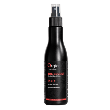 Orgie Secret Seduction Elixir 200 ml huid en haarlotion met feromonen in zwarte fles voor frisse uitstraling