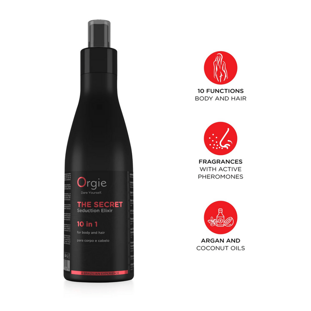 Close up Orgie Secret Seduction Elixir 200 ml lotion met feromonen voor huid en haar extra glans en verzorging