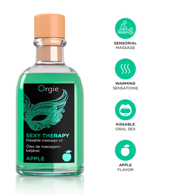 Orgy Lips Massage Kit 100 ml with Plume and Seductive Oil