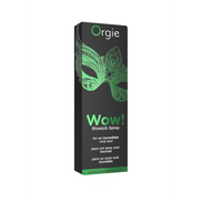Doos en fles Orgie Wow Blowjob Spray mint eucalyptus 10 ml voor frisse smaak en zacht diep oraal genot