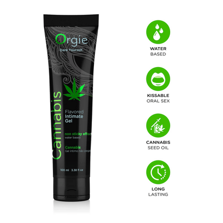 Orgie Lube Tube Cannabis Water-Based Lubricant 100ml