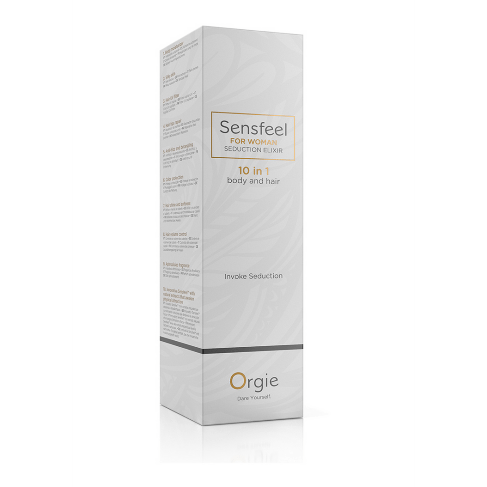 Close-up Orgie Sensfeel 100 ml – witte fles hair & body emulsion met feromonen