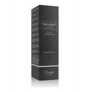 Zwarte kartonnen doos Orgie Sensfeel 10-in-1 hair & body lotion voor mannen