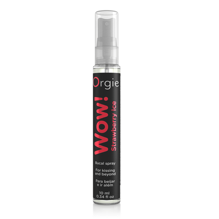 Orgie Wow! Bucal Spray Aardbeienijs 10 ml, slanke orale pleasure spray met aardbeiensmaak voor frisse mondsensatie