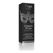 Orgie Orgasm Drops Intense 30 ml verpakking, zwarte productdoos met productnaam en inhoudsaanduiding