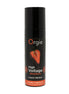 Orgie High Voltage vloeibare vibrator aardbei 15 ml in zwarte flacon met oranje label op wit