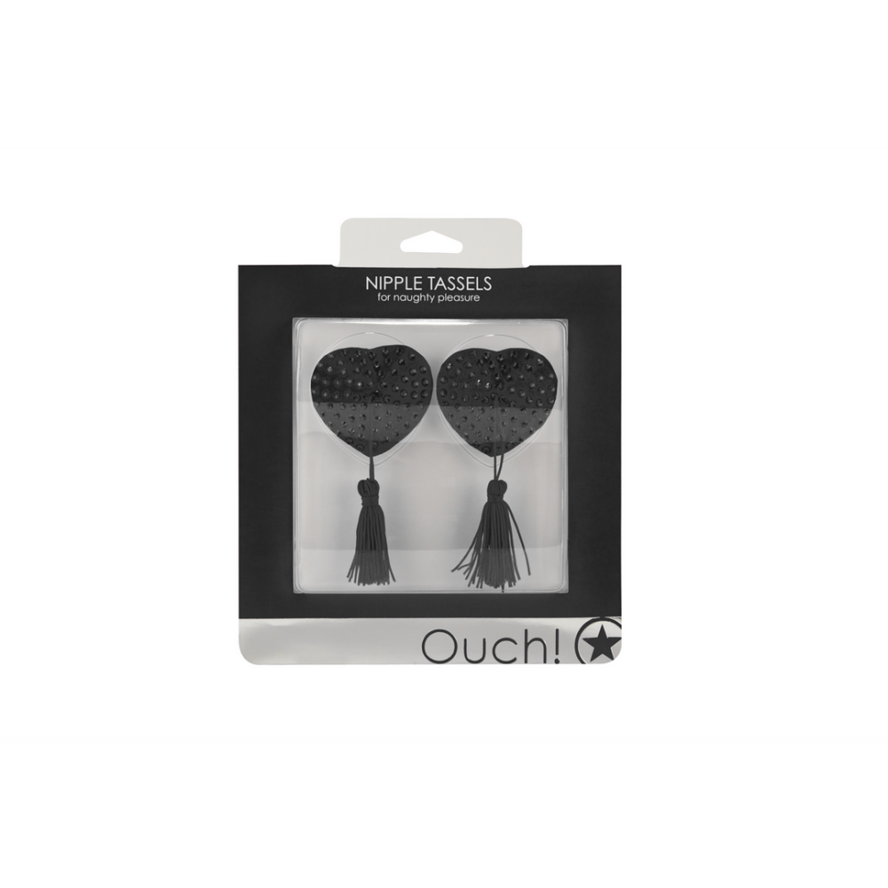Autsch! Herzförmige Nippelaufhänger | Schwarz