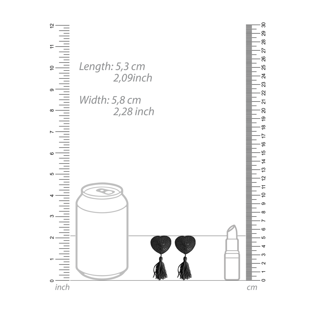 Ouch! Tepelhangers Hartvormig Zwart